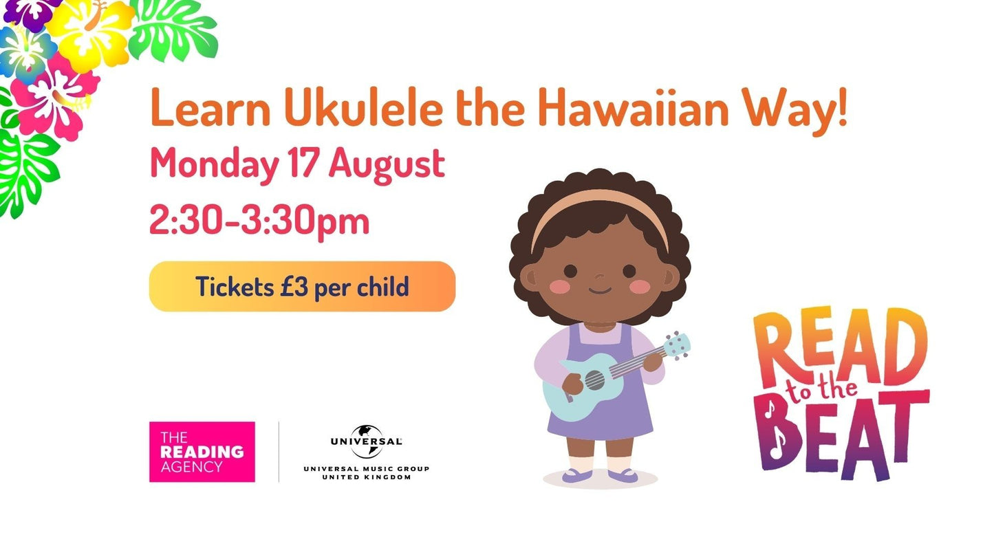 Learn Ukulele the Hawaiian Way! - Hayling Island Library - Monday 17th August 2026 - 2.30pm