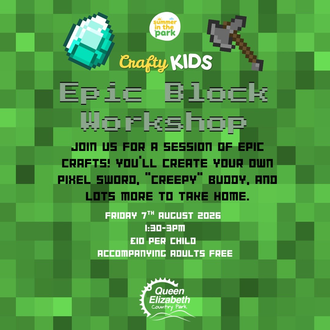 Crafty Kids - Epic Block Workshop at Queen Elizabeth Country Park - Friday 7th August 2026 - 1.30pm