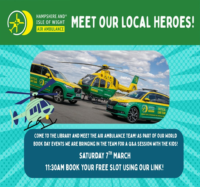 Air ambulance Meet and Greet! - Eastleigh Library - Saturday 7th March 2026 - 11.30am