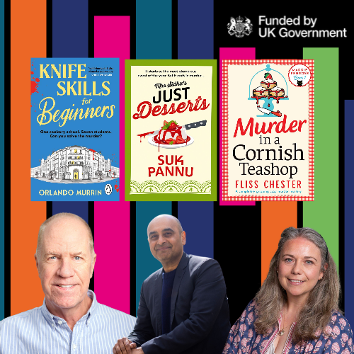 Murder on the Menu: Orlando Murrin, Suk Pannu & Fliss Chester - Waterlooville Library - Saturday 21st November 2026 - 12.30pm