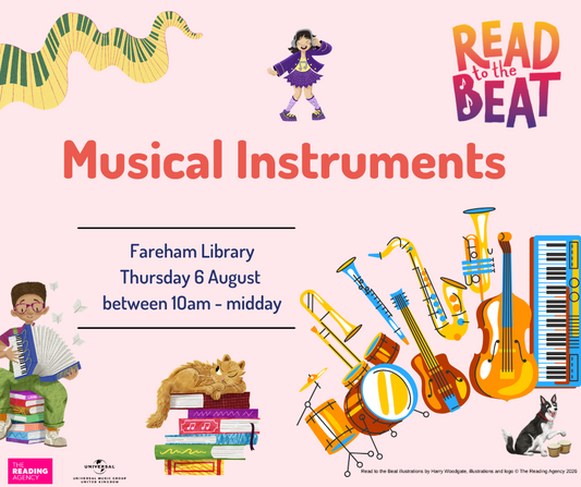 Musical Instruments Creative Craft - Fareham Library - Thursday 6th August 2026 - 10.00am