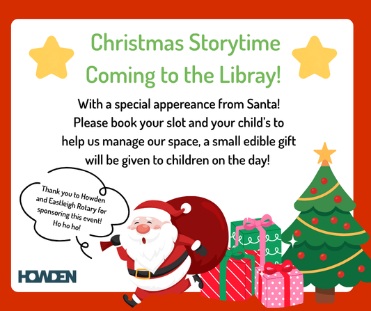 Christmas Storytime - Eastleigh Library - Tuesday 16th December 2025 - 10.30am
