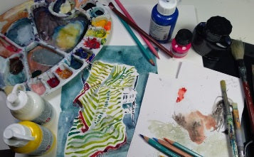 Water and Colour with Fatima - Online course - Friday 19th, 26th April, 3rd and 10th May 2024