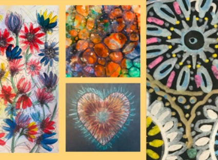 Art for Wellbeing - Farnborough Library - Friday 26th September, 3rd, 10th, 17th and 24th October  2025 - 10.00am