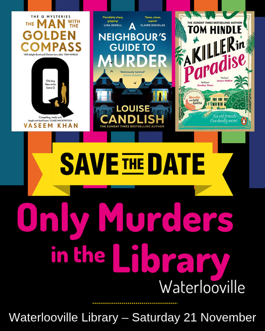 Murder Most Cosy: Tom Hindle, Fiona Leitch, Faith Eckersall - Waterlooville Library - Saturday 21st November 2026 - 2.00pm