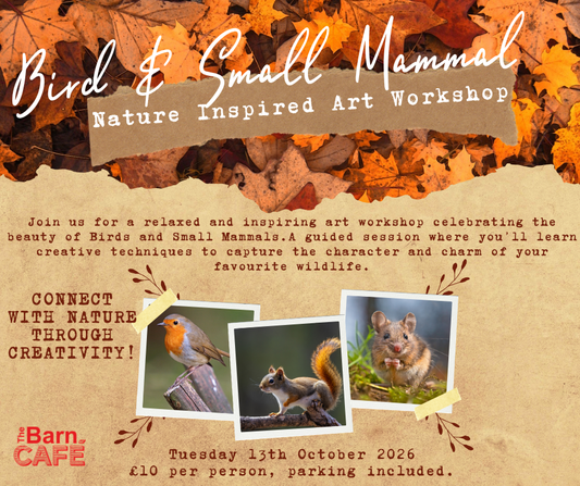 Bird and Small Mammal Nature Inspired Art Workshop at River Hamble Country Park - Tuesday 13th October 2026 - 10.00am