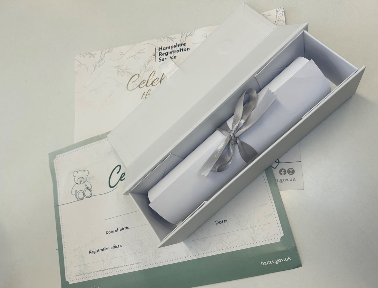 Certificate Box And Commemorative Birth Certificate Hampshire County certificate-box-and-commemorative-birth-certificate-hampshire-county