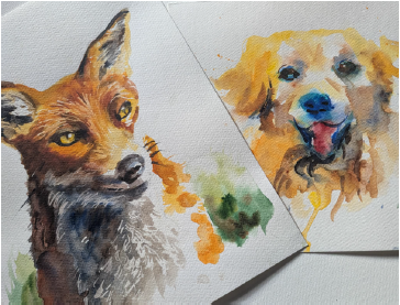 Painting Animal Portraits in Watercolour - Yateley Library - Saturday 7th March 2026 - 10.00am